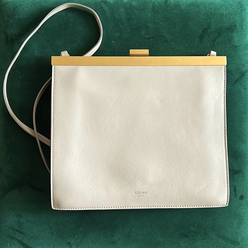 Old Céline Clasp Bag in Clay